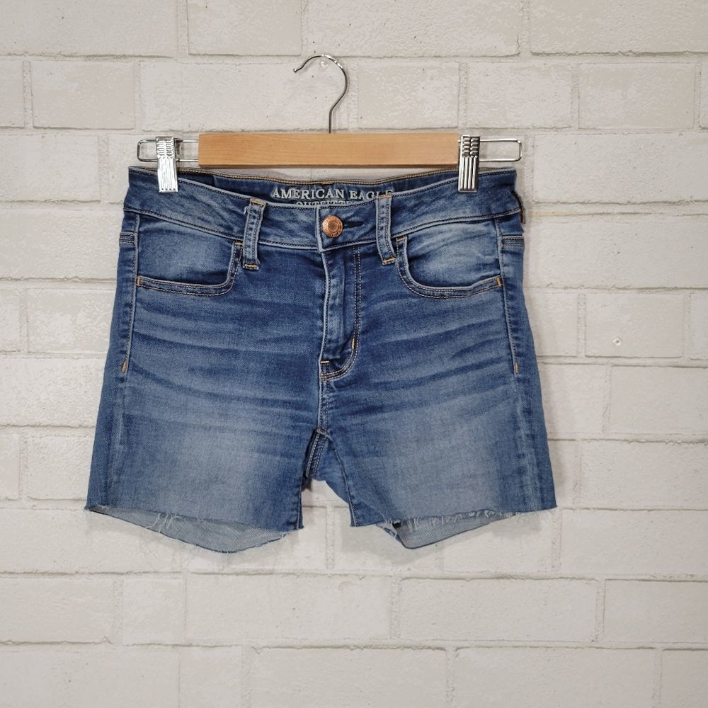 AEO cut off jean jegging shorts